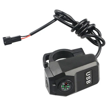 1 db elektromos autó USB autós töltő fekete sisakhoroggal Kerékpár motorkerékpár töltő fej Lovas felszerelés