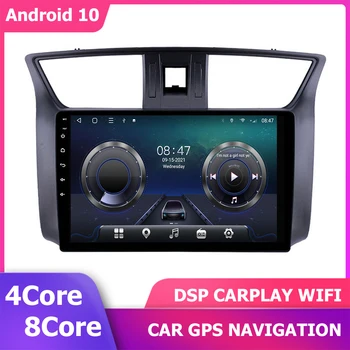 10 '' Android 11 navigációs GPS lejátszó Nissan sylphy / sentra / B17 2012-2017 multimédiás műholdas navigációs AutoRadio sztereó DSP CarPlay