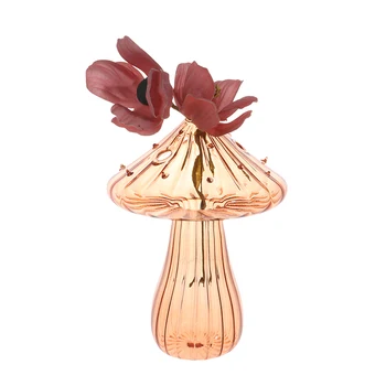 12*9cm kreatív gomba üveg váza Home hidroponikus virág északi aromaterápiás palackszoba iroda asztali kézműves dísz 1db