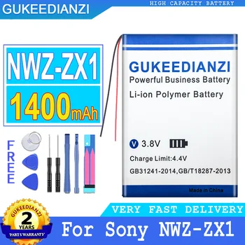 1400mAh csere nagy kapacitású mobiltelefon akkumulátor Sony Walkman NWZ-ZX1 digitális akkumulátorokhoz
