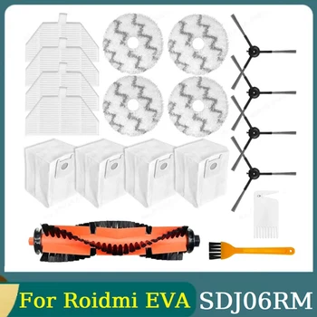 19PCS cserealkatrész Roidmi EVA SDJ06RM robotporszívó tartozékokhoz Fő oldalkefe szűrő Mop szövet porzsák