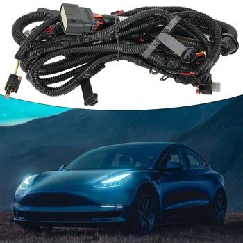 1PC minőségű ABS fekete első lökhárító kábelköteg Tesla Model Y 1489045-00-C tartozékokhoz járművekhez