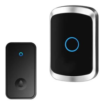 1Set Self Powered Waterproof Wireless Doorbell Night Light No Battery Home Akkus ajtócsengő EU csatlakozó