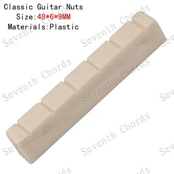 2 db Lvory-White műanyag Classic gitárdió 6 húros hornyos 48 x 6 x 9mm