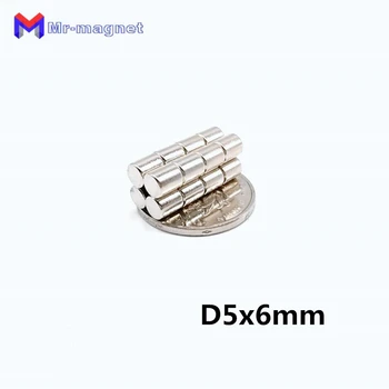 200db N50 5x6mm mágnes Erős kerek mágnesek átmérő 5x6 mm Neodímium mágnes ritkaföldfém mágnesek D5 * 6mm nagykereskedelmi 5 * 6