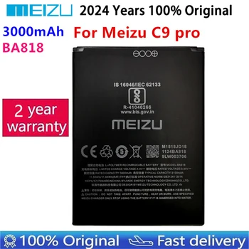 2024 100% eredeti, kiváló minőségű 3000mAh BA818 akkumulátor Meizu C9 pro mobiltelefonhoz Akkumulátor akkumulátor csere akkumulátorok Bateria