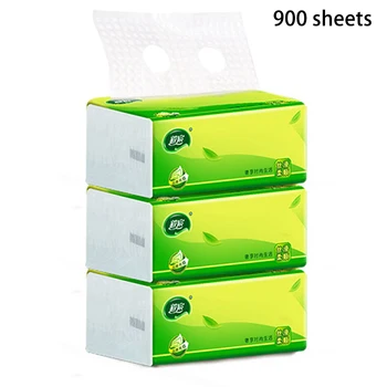 3 csomag háztartási papír WC-papír Megfizethető törölközők Kivehető arcszövetek WC-papírszalvéták Eldobható tisztítókendők