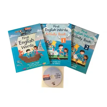 3 Könyvek/készlet Első angol szavak Gyermek angol képeskönyv illusztrált szótár Könyvtevékenység munkafüzet