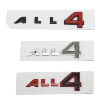 3d Metál Fekete Piros ALL 4 Logo ALL4 embléma betűk Autó jelvény matrica Mini Countryman R60 S Cooper S ALL 4 Matrica kiegészítők