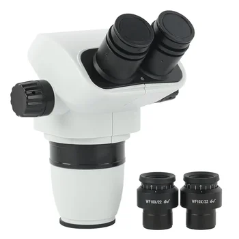 6.7X-45X zoom binokuláris sztereó mikroszkópfej WF10X / 22mm állítható okulár telefon javításához PCB forrasztási laboratórium / ékszerek ellenőrizve