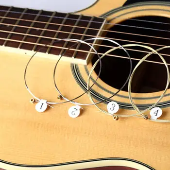 6db/szett Univerzális akusztikus gitárhúros réz hatszögletű acél maghúrok hangszerekhez