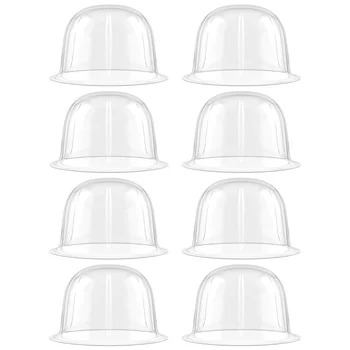 8-20db műanyag kalapállványok Kalapcsomag támogatás Kalapkijelző tartók Kupola kalap alakú védő tartó PVC kalapkijelző otthoni vásárláshoz