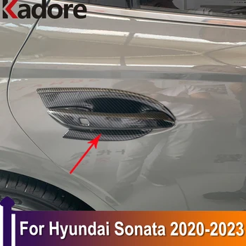 A Hyundai Sonata 2020 2021 2022 2023 Oldalsó ajtófogantyú Tál burkolat burkolatok Autó stílus kiegészítők ABS króm