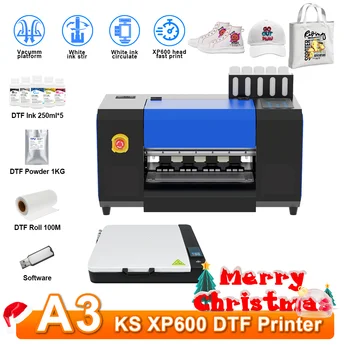 A3 Dtf nyomtató Direct To Film pólónyomtató gép Lapnyomtató sütővel pólóhoz Egyfejű textil XP600 DTF nyomtató