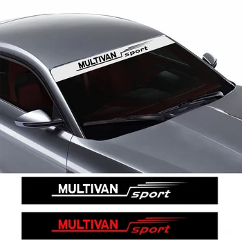 Autó első napernyő Szélvédő matricák VW Multivan logóhoz Szélvédő vinil film Sport matricák Hátsó ablak stílus kiegészítők