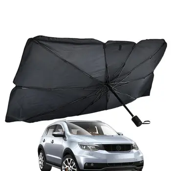 Autó szélvédő Napernyő huzat Szélvédő fedél esernyő Hordozható autó első ablak Hőszigetelés védelem Napernyő UV