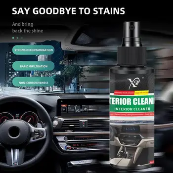 Autótisztító belső tér Erős tisztítás autó bőrtisztító Biztonságos folteltávolító Vízmentes belső részlet spray minden célú autó