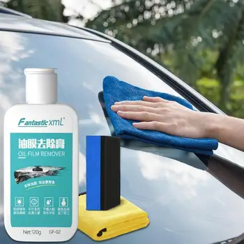 Autóüveg-tisztító zsírtalanító készletek Automatikus ablakolaj-film eltávolító Tiszta paszta folteltávolító autóüveg szélvédő szélvédőhöz