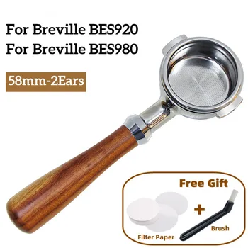 Breville BES920/BES980 Coffee Bottomless Portafilter 58mm Breville kávéfőző tartozékok Breville 920 kávéfőzőhöz