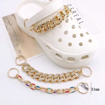 Cipőcsatok Gyémántra szerelhető kiegészítők Cipők Bűbájok Cipő dekorációk Cipő lánc Klasszikus akril gömbgyöngyök Gyémánt lánc
