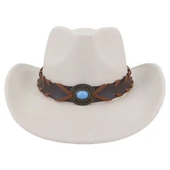 Cowboy kalap 2023 új kiegészítő bőr kalap Panama kalap öv sorozat kalap csattal Uniszex western cowboy kalap gorras para hombres