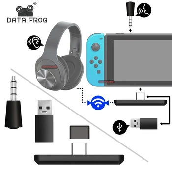  Data Frog C típusú / USB vezeték nélküli adapter kompatibilis-Nintendo kapcsoló / PS4 / PC audio vevő átalakító fejhallgató adó