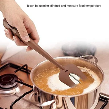 Digitális cukorka spatula hőmérő, azonnal leolvasható hús, cukorka hőmérő olvasó, keverő egy élelmiszeripari szilikonban Könnyen telepíthető