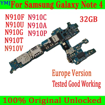  eredeti kártyafüggetlen Android rendszer alaplap Samsung Galaxy Note4 N910F N910A N910U N910G alaplaphoz 100% -ban tesztelt logikai kártya
