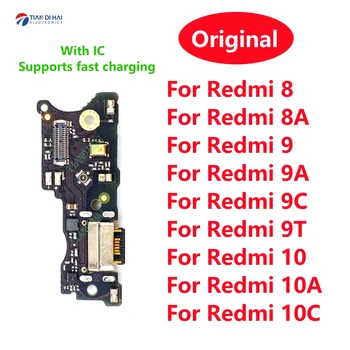  eredeti Xiaomi Redmi 8 8A 9 9A 9C 9C 9T 10C 10A 10 Prime USB mikrotöltő töltőport Dokkoló csatlakozó mikrofonkártya Flex kábel