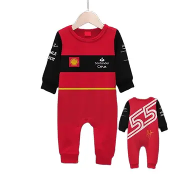 F1 Formula One csecsemő body, amely alkalmas 3M-24M gyermek pamuthoz Puha, kényelmes és egyedi kis R ruházat 2023