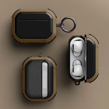  fedél Airpods pro készülékhez Tok TPU PC leesésgátló fedél Apple AirPods 3 2 tok tartozékokhoz Vezeték nélküli fülhallgató kulcstartóval