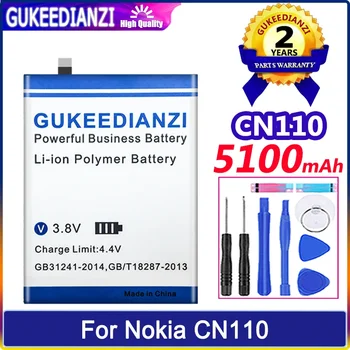 GUKEEDIANZI akkumulátor 5100mAh Nokia CN110 készülékhez 1ICP5/65/78/X20/X10 Batteria