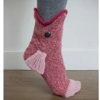 Gyermek zokni Kiváló minőségű kreatív zokni fiúknak Lány állat zokni Funky kötésminta Meleg padló csúszásgátló zokni ajándék