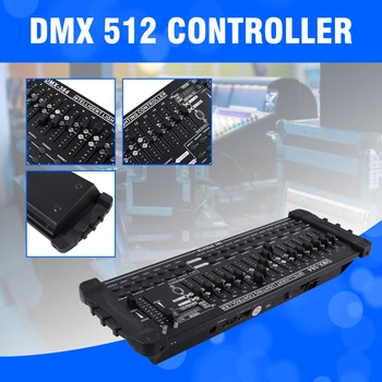 (Hajó az USA-ból)384 csatornás DMX512 vezérlő színpadi világításhoz effektáló operátor DJ Party Lámpa konzol DJ vezérlő