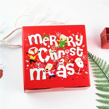 Karácsony kézzel készített DIY nugát csomagolódoboz ajándékcsomag karton dió szárított gyümölcs üres díszdoboz