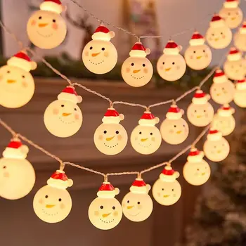 Karácsony napján 6 méter led szalaglámpák,karácsonyi díszek,USB plug-in vagy akkumulátorok Karácsonyi fények Mikulás mankó