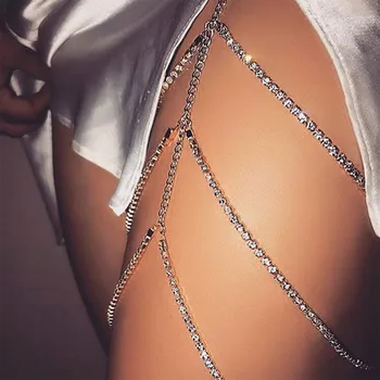 Kiegészítők Vízi gyémánt test Nightclub Farsang derék szexi többrétegű lábláncos ékszerekkel 2022