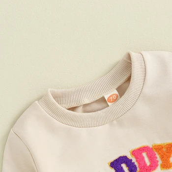 KMBANGI Toddler Infant Girl Outfit Letter hímzés Hosszú ujjú pulóver Jogger nadrág 2DBS Set őszi téli babaruhák