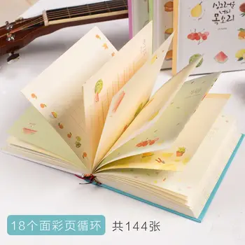 koreai stílus Aranyos személyre szabott kreatív napló színes oldal illusztráció aranyos jegyzetfüzet hallgatói tervező napirend jegyzettömb naplókönyv