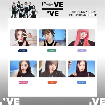 Kpop IVE Lomo kártya IVE képeslap album Új fotónyomtató kártyák Kép rajongók ajándékgyűjtemény LIZ Wonyoung Gaeul 6Db/szett
