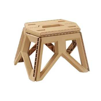 Kültéri hordozható összecsukható széklet Nagy teherbírású fogantyú kialakítás Mini szék horgászszék kemping szék, Khaki