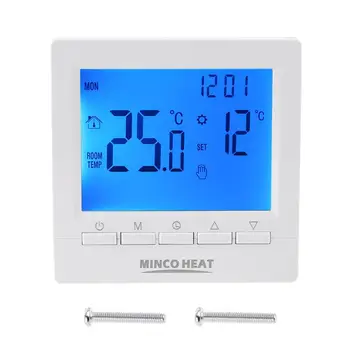 LCD digitális gázkazán termosztát 3A heti programozható otthoni fűtési hőmérséklet-szabályozó