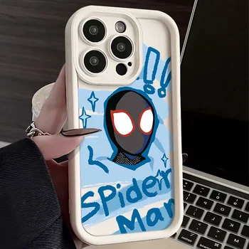 Marvel Spider Man telefontok iPhone 15-höz 14 13 12 11 Pro Max XR XS X 8 7 Plus SE 2020 puha szilikon ütésálló matt tok