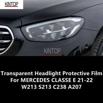 MERCEDES CLASSE E 21-22 W213 S213 C238 A207 TPU átlátszó fényszóróvédőfóliához, fényszóró védelemhez
