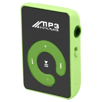 Mini tükörcsipesz USB digitális MP3 zenelejátszó támogatás 8GB SD TF kártya zöld