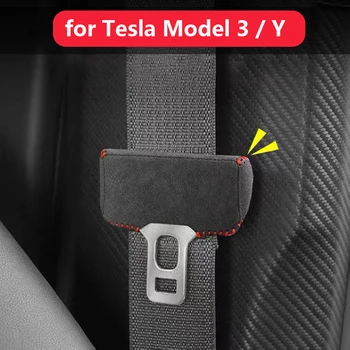 Model Y velúr biztonsági övek csatfedeles védője a Tesla Model 3 Y-hoz 2016 2019 2022 Autós kiegészítők belsőépítészet