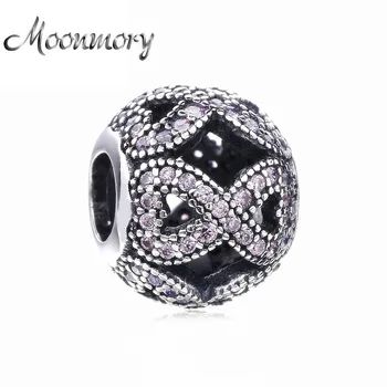 Moonmory Authentic 925 Sterling ezüst végtelen barátsággyöngyök karkötőhöz 2020 tavaszi nőnapi gyöngy DIY ékszerek jelöléséhez