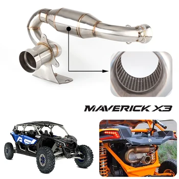 Motorkerékpár ATV UTV kipufogódob Slip-On for Can Am Maverick X3 Turbo R & RR Max X3 Turbo rozsdamentes acél kipufogódob 2017-2023