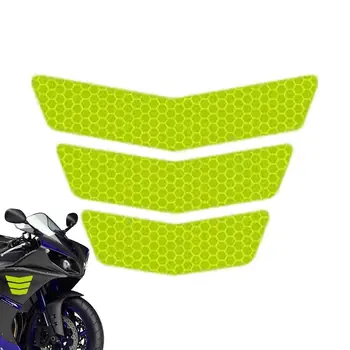 Motorkerékpár fényvisszaverő matricák Autó fényvisszaverő matricák a biztonság és láthatóság érdekében 3 db motoros sisakok matricák fényvisszaverő