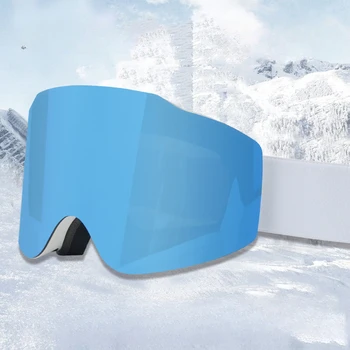 Mágneses síszemüveg nőknek Férfiak Felnőtt fiatalok szemüveg felett Hószemüveg Cserélhető lencse Ködgátló snowboard szemüveg